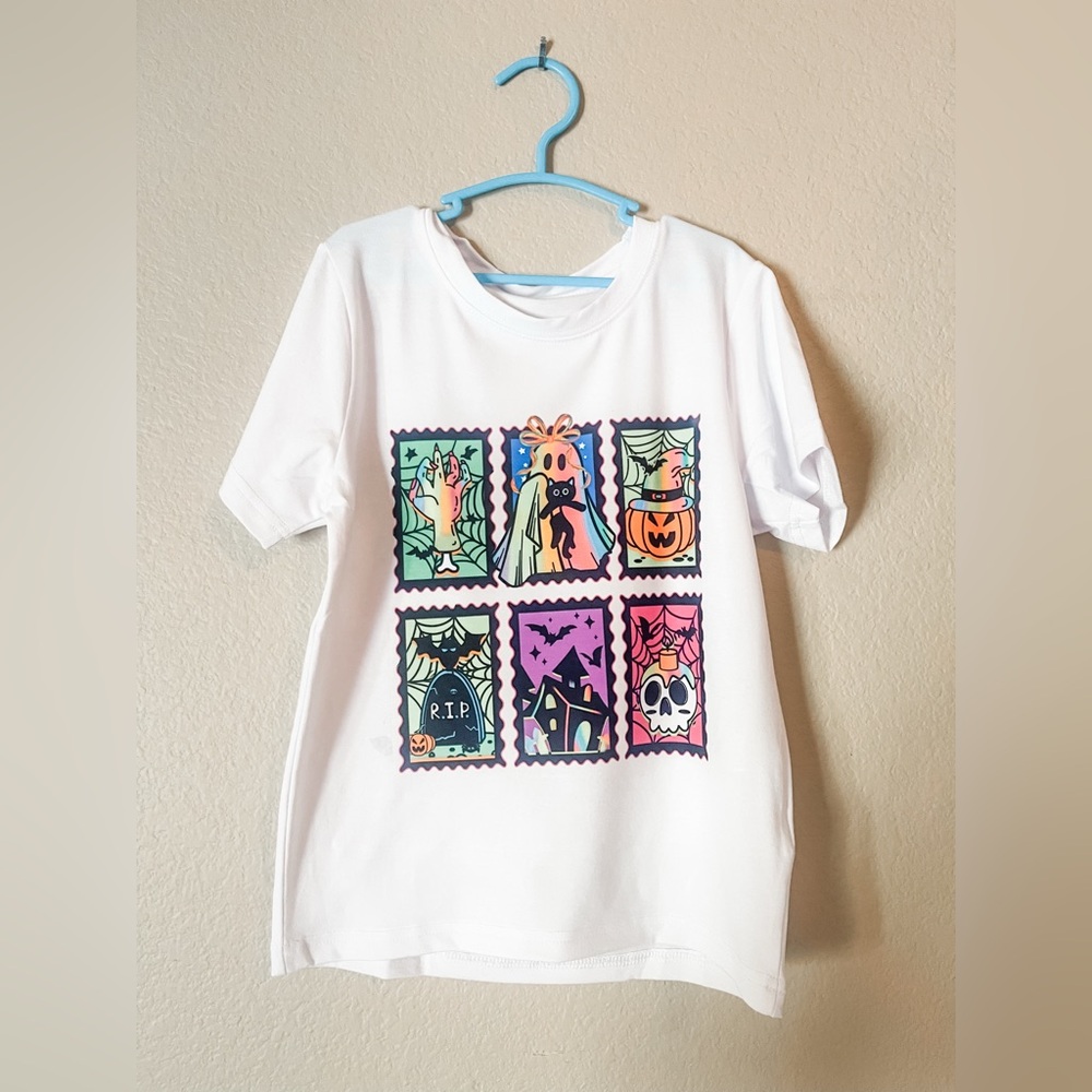 Cricut Kids Halloween Stamp Graphic T-Shirt - White